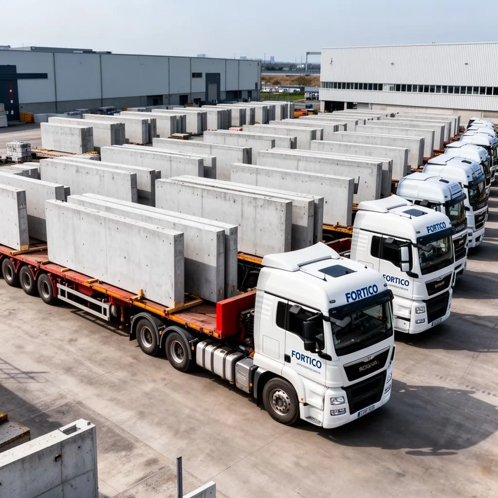 Heavy Transport Trucks — heavy equipment in the Fortico Infra construction fleet