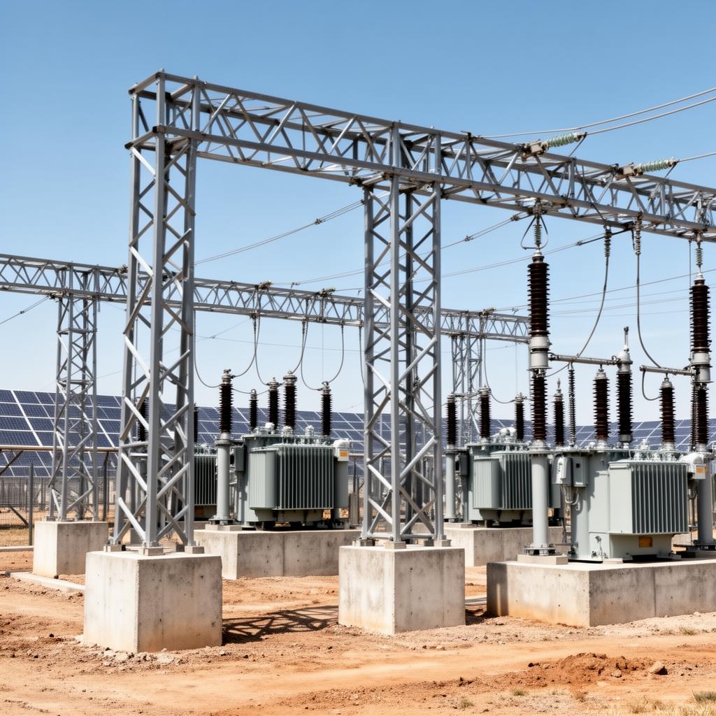 Switchyard & Equipment Foundations — precast solar infrastructure delivered by Fortico Infra